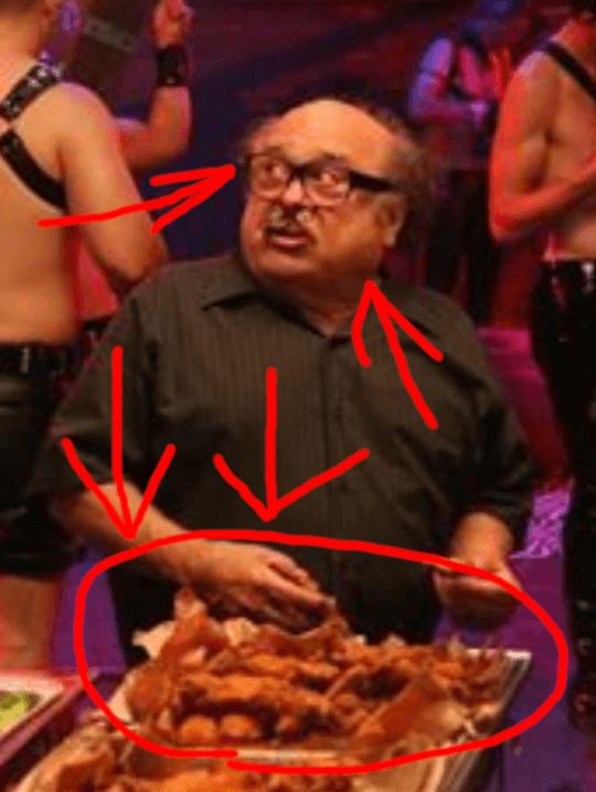 FRANK ENJOYING SOME WINGS